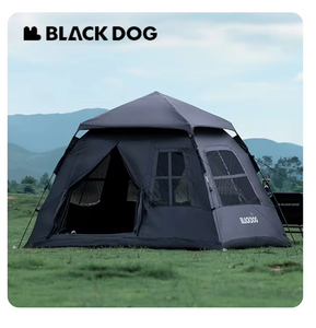 Blackdog - Automatic Tent Black Coating Two Doors **With Mat**