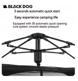 Blackdog - Automatic Tent Black Coating Two Doors **With Mat**