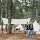 HEXAGONAL LARGE COTTON CANOPY (With CANOPY POLE) - STRECH Cotton