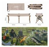 Mw04 outdoor folding double stool - **BLACK**