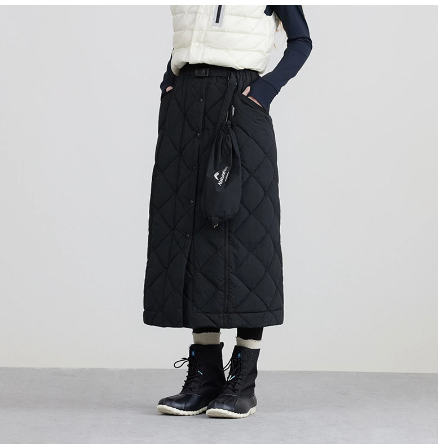 Quilted down skirt best sale