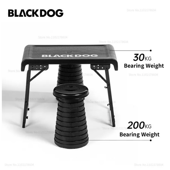 BLACKDOG PE portable folding table and chair