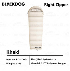 BLACKDOG hooded trapezoidal sleeping bag