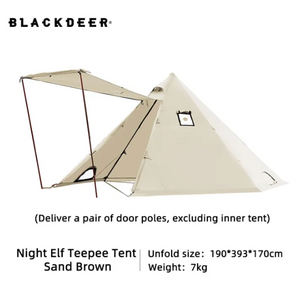 Night elf teepee tent sand brown - Tent beige/Inner tent