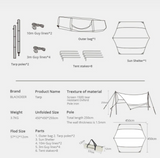 Hexagon shelters 450x450x250cm